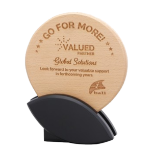 Round Printed Designer Wooden Trophies