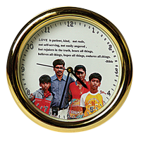 12 Clock 8 Inch Gold