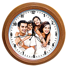 14 Clock 9 Inch Wood Finish 