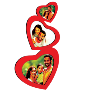 3 Heart Frame 18 Inch