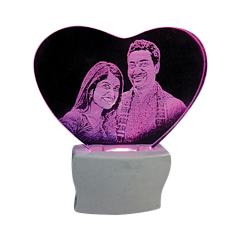 Acrylic Bed Lamp Heart 