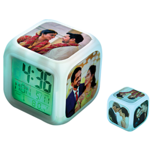 Digital Cube Clock With 4 Side Print 