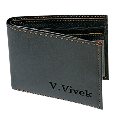 Engraving Name On Leather Wallet