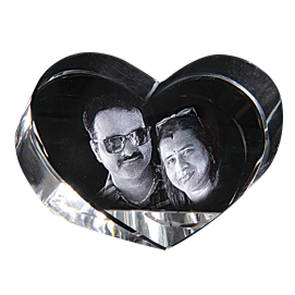 Full Slant 3d Heart Crystal 