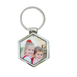 Metal Photo Keychain Hexagon Shape One Side 250x250 Removebg Preview
