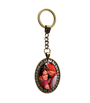 Oval Gold Antique Metal Keychain 1 Removebg Preview