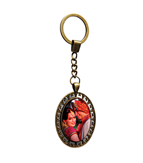 Oval Gold Antique Metal Keychain 1 Removebg Preview