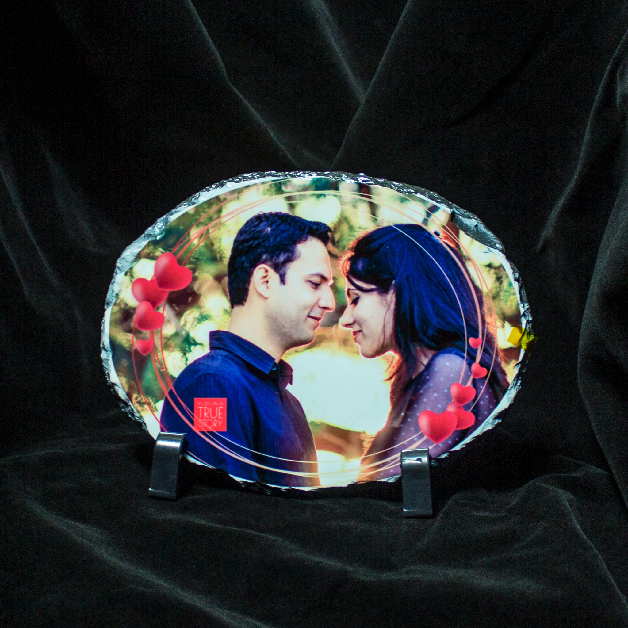 Oval Stone Color Photo Frame S