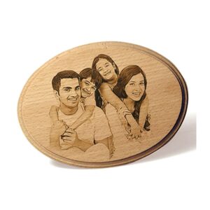 Wooden Engraved Oval Frames