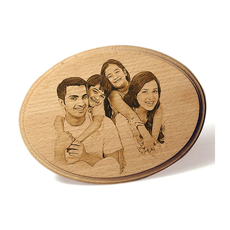 Wooden Engraved Oval Frames